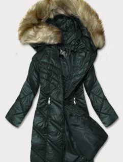 Tmavozelená prešívaná dámska bunda (H-97-2)