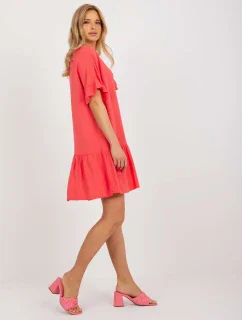 Šaty D73761M30306B koralová