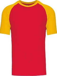 Kariban K 330 Baseballové tričko 20.K330 červené/žlté
