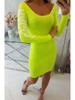 Otrhané žlté neónové šaty