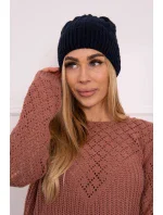 Fleecová čiapka Anna K238 navy blue