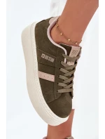 Sneakersy Damskie Na Platformie Big Star SS274349 Zielone