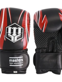 RBT-5A kožené boxerské rukavice čierno-červené