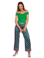 M680 Top bez rukávov s uzlovým výstrihom - čierny