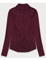Klasická dámska košeľa vo vínovej bordovej farbe (HH039-6)