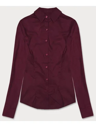 Klasická dámska košeľa vo vínovej bordovej farbe (HH039-6)