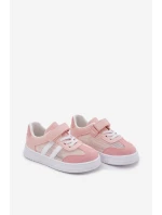 Sneakersy Dziecięce Na Rzep Różowe Sepovia
