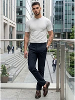 Pánske nohavice chinos navy blue FashionStreet UX4497