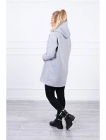 Zateplená mikina s kapucňou šedá