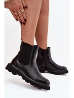 Dámské kotníkové boty s teplou podšívkou na zip Černé Rivelia Dámské kotníkové boty s teplou podšívkou na zip Černé Rivelia
