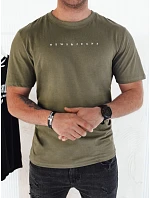 Pánske zelené tričko s potlačou FashionStreet RX5477 Pánske zelené tričko s potlačou FashionStreet RX5477