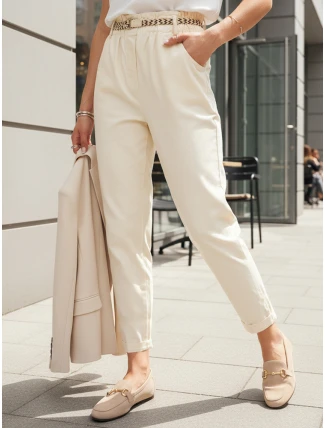Dámske látkové nohavice ERLON yellow FashionStreet UY2029 Dámske látkové nohavice ERLON yellow FashionStreet UY2029