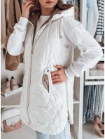 Dámska prechodná prešívaná vesta GLITTI biela FashionStreet TY4805