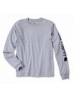 Tričko s dlhým rukávom Carhartt Sleeve Logo T-Shirt L/S – sivá melírovaná, veľkosť: L