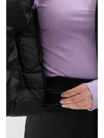 Bezrękawnik Damski Puchowy Z Kapturem 4F 4FWAW24TVJAF141-20S Czarny