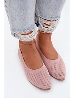 Síťované Textilní Baleríny Dámské Růžové Sarina
