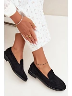 Dámske mokasíny a loafers z ekologického semišu, čierne, Laisie Dámske mokasíny a loafers z ekologického semišu, čierne, Laisie