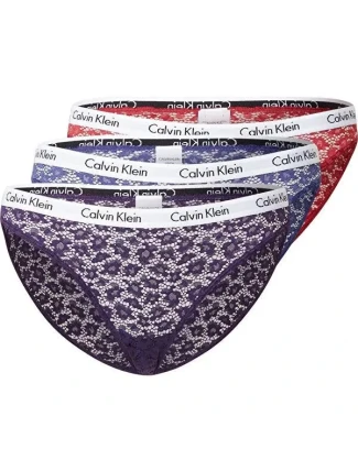 Čipkové nohavičky 3-pack - QD3926E - W5G - Mix farieb - Calvin Klein Čipkové nohavičky 3-pack - QD3926E - W5G - Mix farieb - Calvin Klein