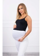 Dámske tehotenské džínsové nohavice 2671-1 Biela - Kesi