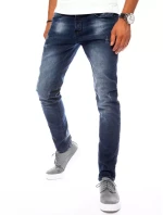 Pánske tmavomodré džínsové nohavice FashionStreet UX3826