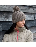 Result Headwear R 369X Pletená čiapka s bambulou 28.369X čierna Result Headwear R 369X Pletená čiapka s bambulou 28.369X čierna