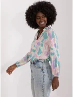 Blúzka D73771Z11162A ružovo-zelená - Sublevel