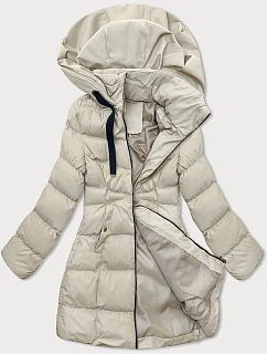 Dámska bunda s kapucňou J Style Light Beige (5M3231-62)