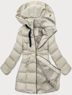 Dámska bunda s kapucňou J Style Light Beige (5M3231-62)