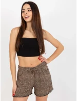 Dámske šortky D73770M61531KG hnedé - FPrice