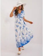 Dámske šaty DHJ SK 19276.10X Tmavo modré s bielou - FPrise Dámske šaty DHJ SK 19276.10X Tmavo modré s bielou - FPrise