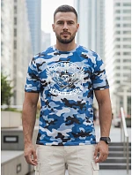 Pánske tričko s potlačou moro blue FashionStreet NX2004R Pánske tričko s potlačou moro blue FashionStreet NX2004R