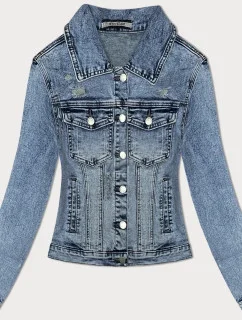 Svetlomodrá klasická dámska džínsová bunda (W025-B)