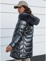 Dámska zimná prešívaná bunda s kapucňou SHINE sivá FashionStreet TY4564