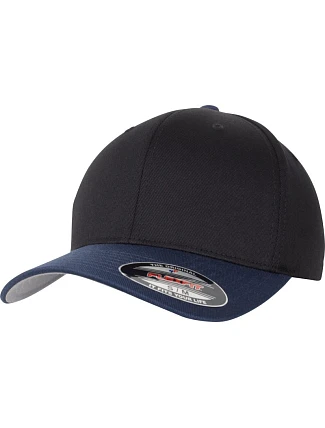 Flexfit 6277T/6277TT 6-panelová čiapka Flexfit Wooly Combed 55.277T čierna/námornícka modrá