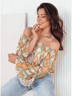 Dámska pruhovaná blúzka SPRIAN hnedá FashionStreet RY2463 Dámska pruhovaná blúzka SPRIAN hnedá FashionStreet RY2463