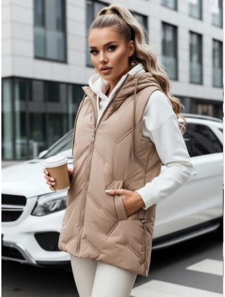 Dámska prešívaná vesta s kapucňou FashionStreet TY5107 Dámska prešívaná vesta s kapucňou FashionStreet TY5107