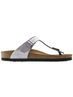 Dámske žabky Birkenstock Gizeh Birko-Flor slim silver (0043853)