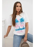 Blúzka z bavlny Miami white Blúzka z bavlny Miami white