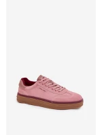 Zamszowe Damskie Sneakersy Daniel Lopez Just Dare SS2D4010 Różowe