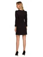 K148 Trapézové šaty - čierne