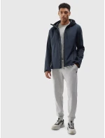 Pánska vetruodolná bunda softshell s membránou 8000 4F - sivá