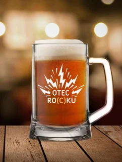 OTEC RO(C)KU - pivní sklenice 0,5 l