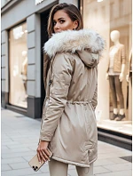 Dámska zimná bunda VIXEN beige FashionStreet TY3873 Dámska zimná bunda VIXEN beige FashionStreet TY3873