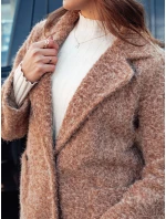 Dámsky kabát z jahňacej kože MOODLAY long beige FashionStreet NY0726