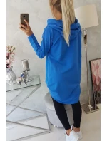Mikina s kapucňou s dlhým chrbtom nevädza