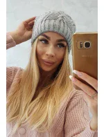 Fleecová čiapka Sylwia K244 svetlo šedá