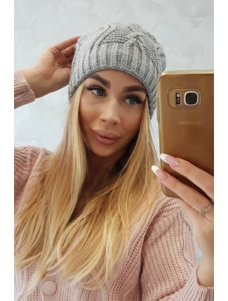 Fleecová čiapka Sylwia K244 svetlo šedá