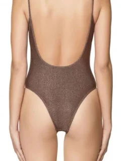 Jednodielne plavky A03986 - 0HFAI hnedá-zlatá - Diesel