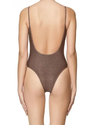 Jednodielne plavky A03986 - 0HFAI hnedá-zlatá - Diesel Jednodielne plavky A03986 - 0HFAI hnedá-zlatá - Diesel