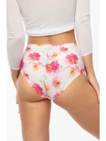 Pivoňka Jednoduché maxi nohavičky bielo-červené - Julimex